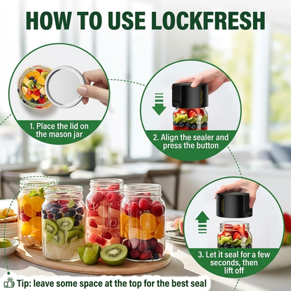 LockFresh – Electric Mason Jar Vacuum Sealer