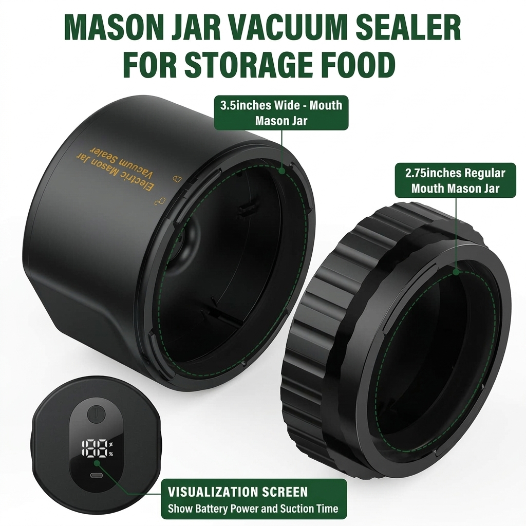 LockFresh – Electric Mason Jar Vacuum Sealer